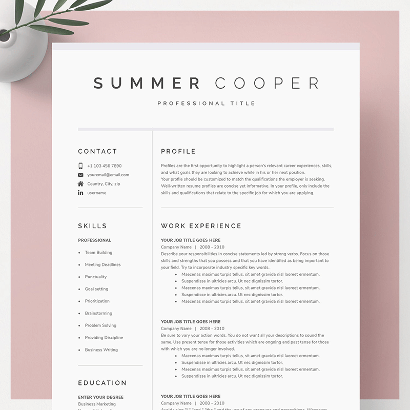 Detail Google Docs Resume Template Nomer 4
