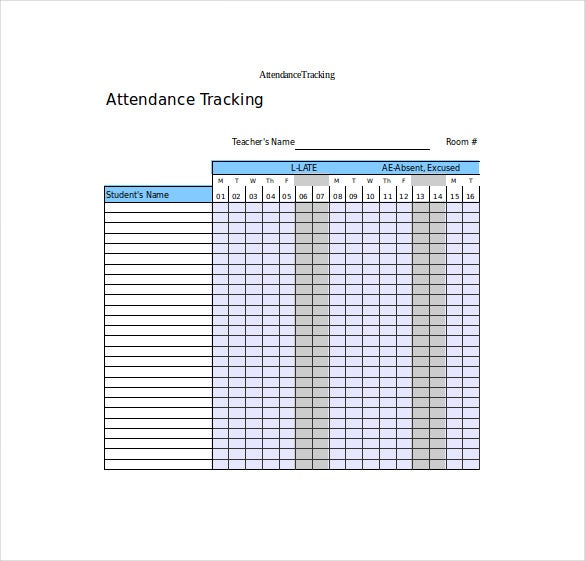 Detail Google Sheets Attendance Tracker Template Nomer 43
