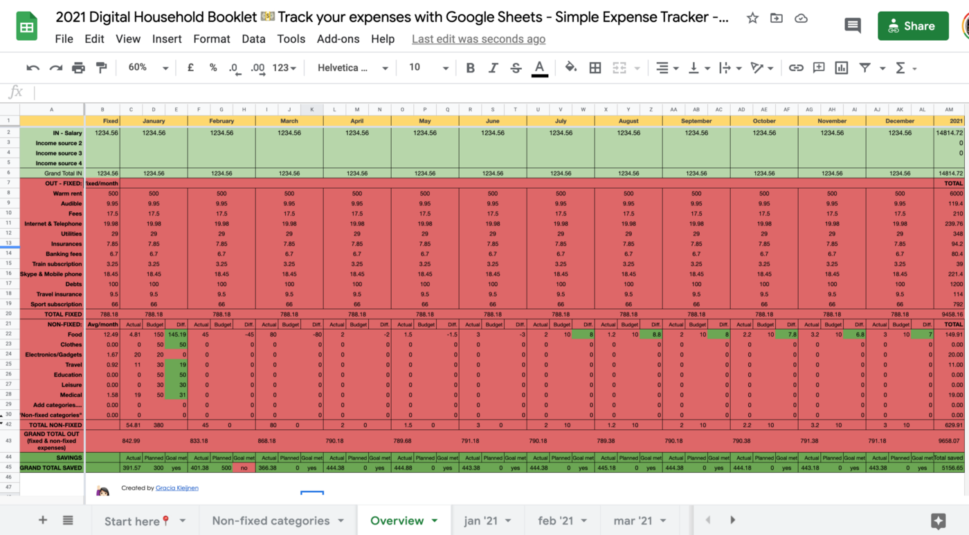 Detail Google Sheets Savings Template Nomer 19