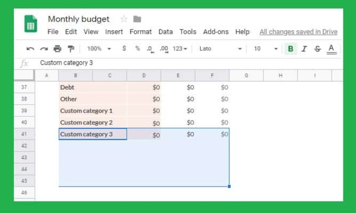 Detail Google Sheets Savings Template Nomer 29