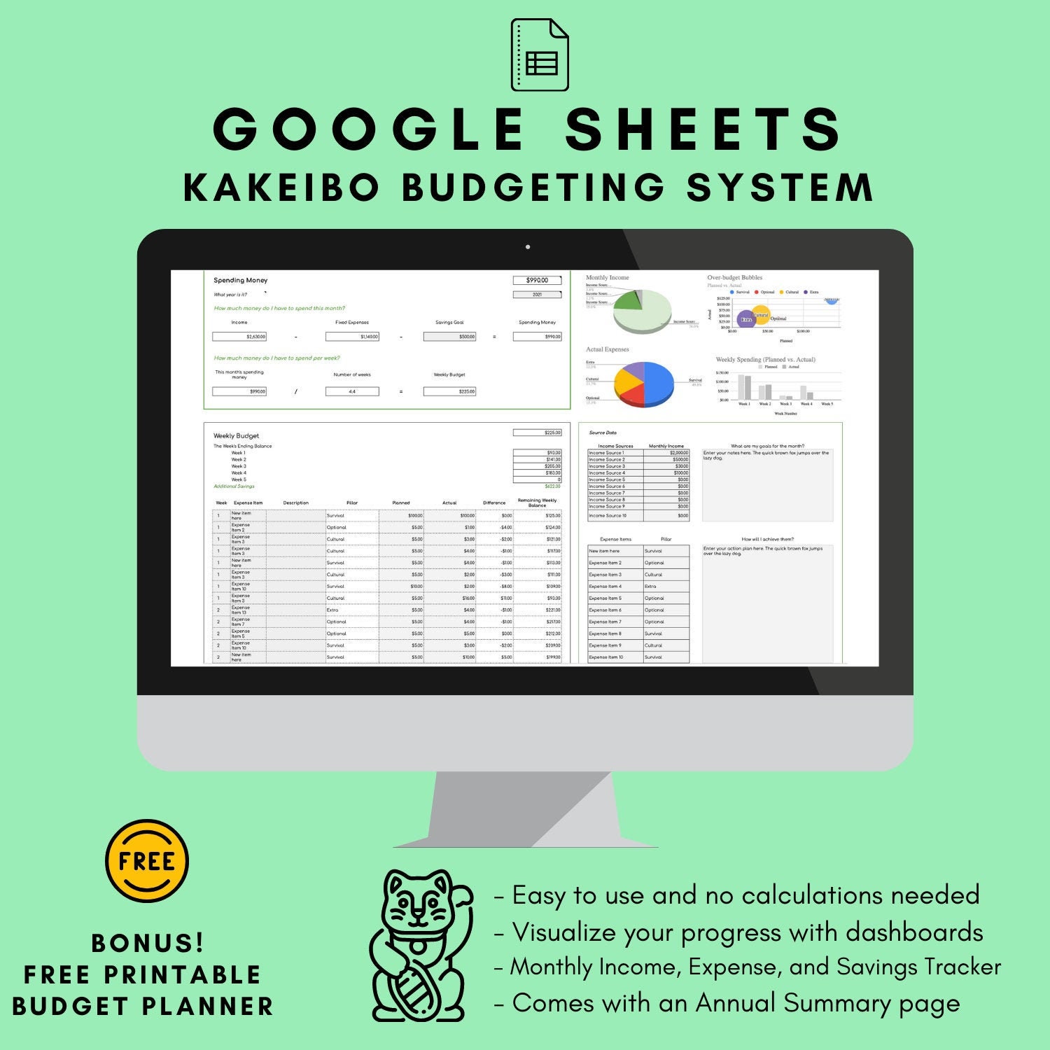 Detail Google Sheets Savings Template Nomer 40