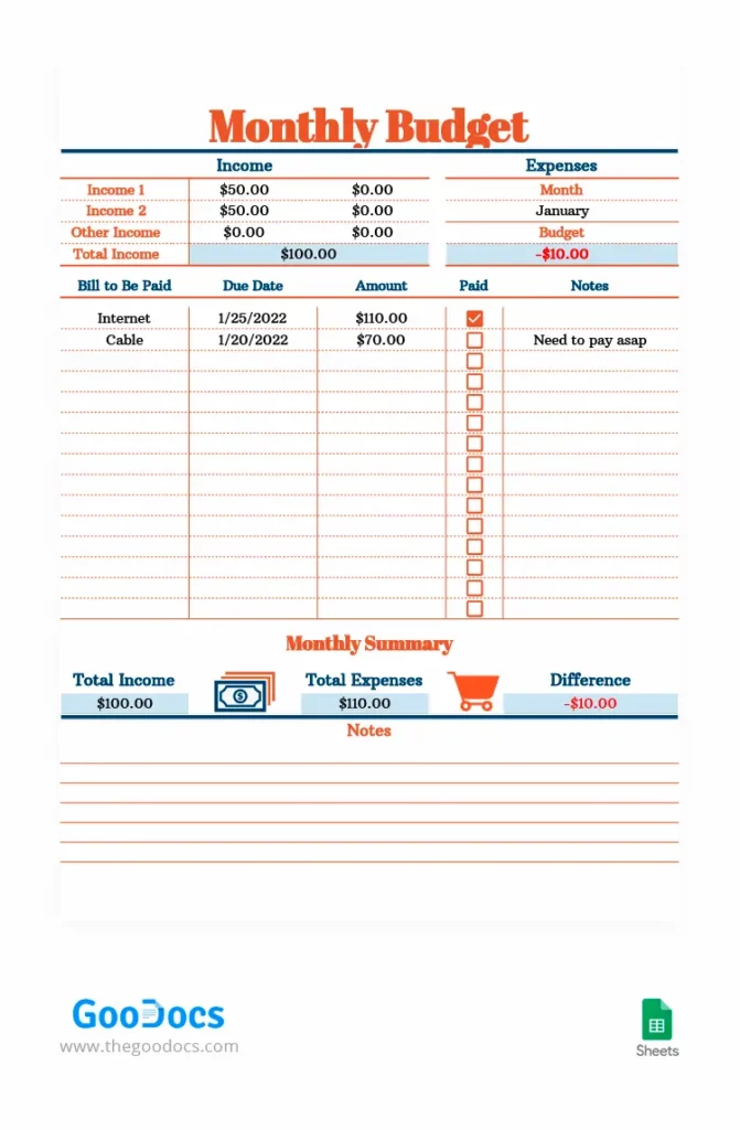 Detail Google Sheets Savings Template Nomer 41