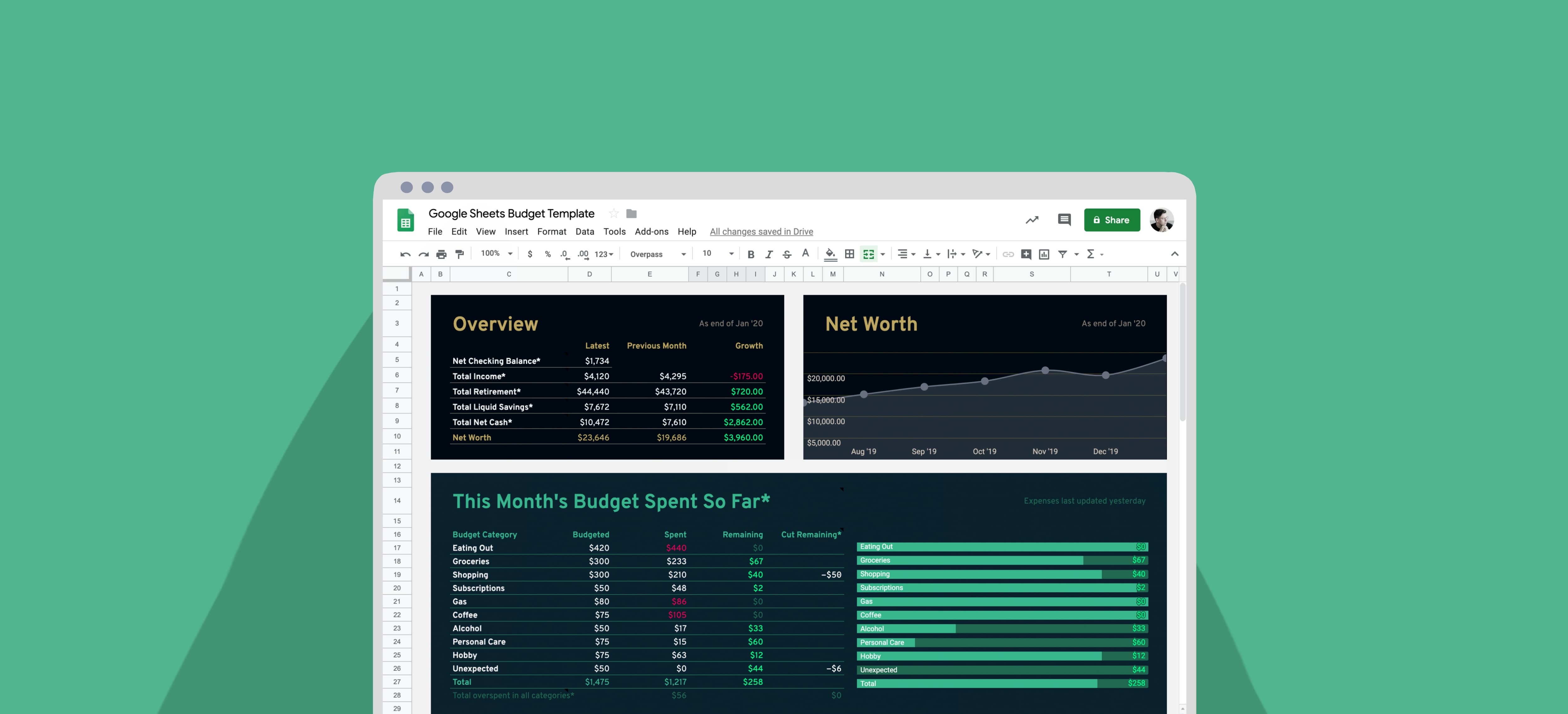 Detail Google Sheets Savings Template Nomer 7