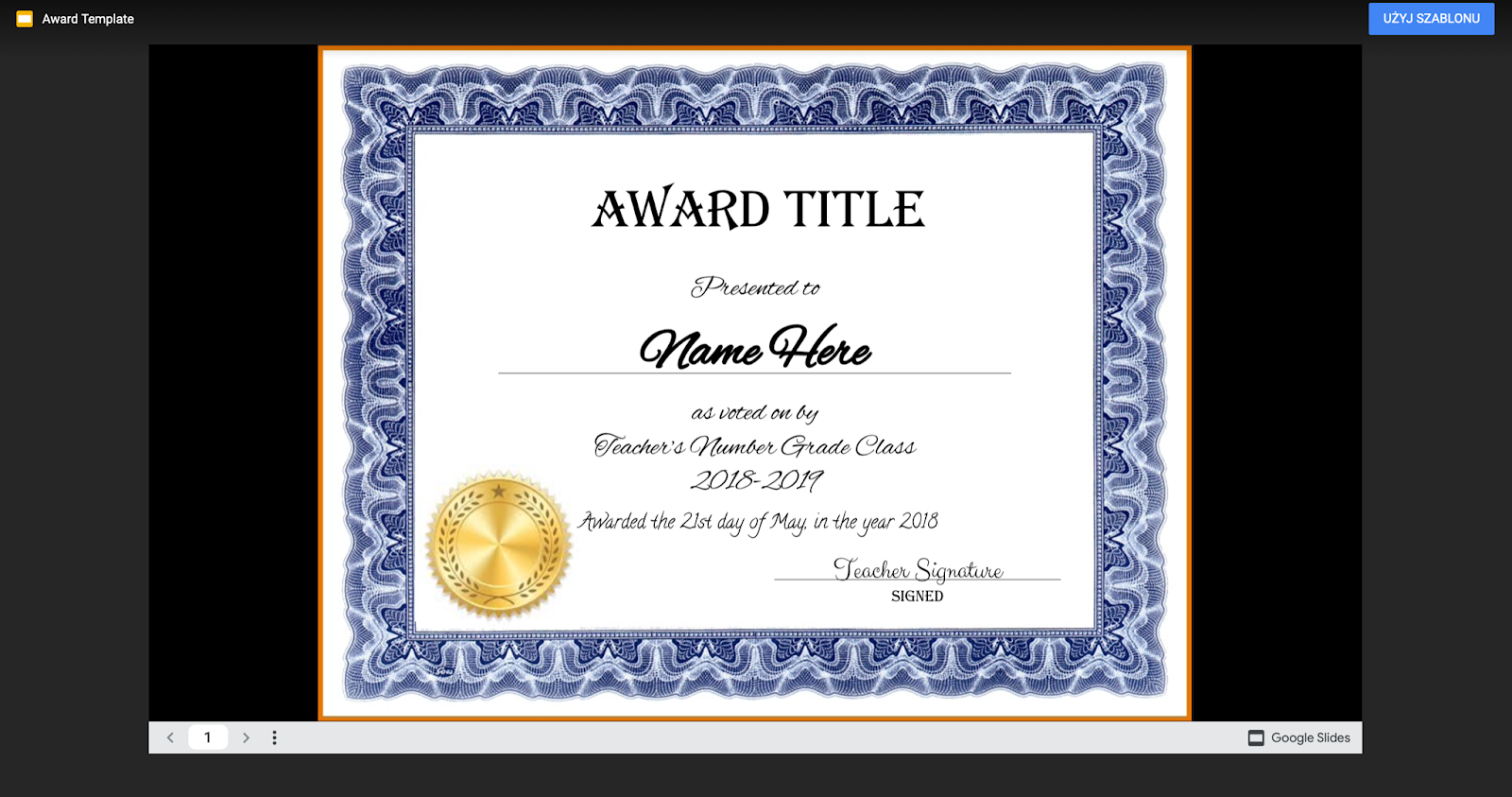 Detail Google Slides Certificate Template Nomer 49