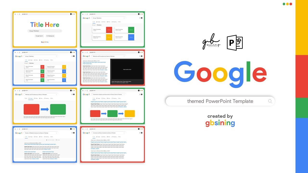 Google Themed Powerpoint Template - KibrisPDR