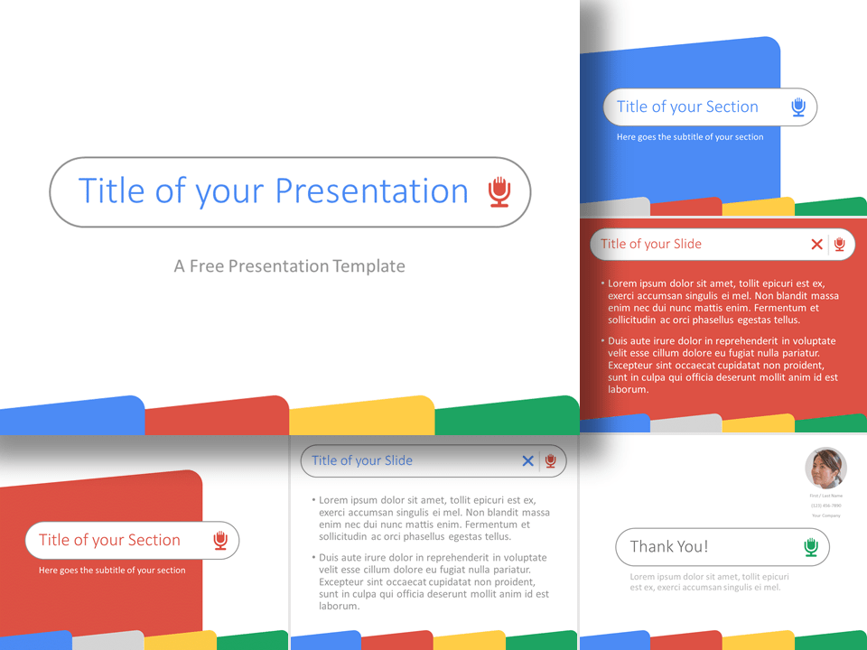 Detail Google Themed Powerpoint Template Nomer 2