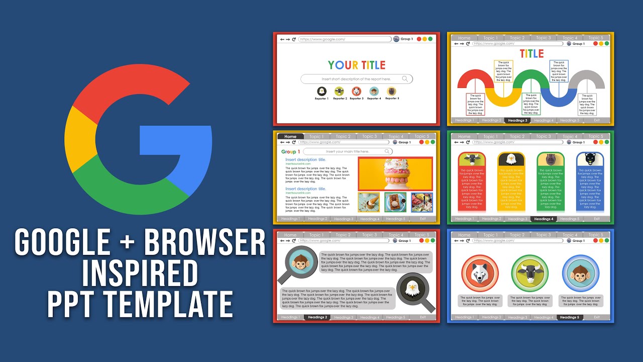 Detail Google Themed Powerpoint Template Nomer 11