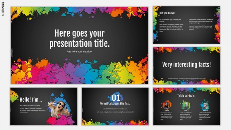 Detail Google Themed Powerpoint Template Nomer 13