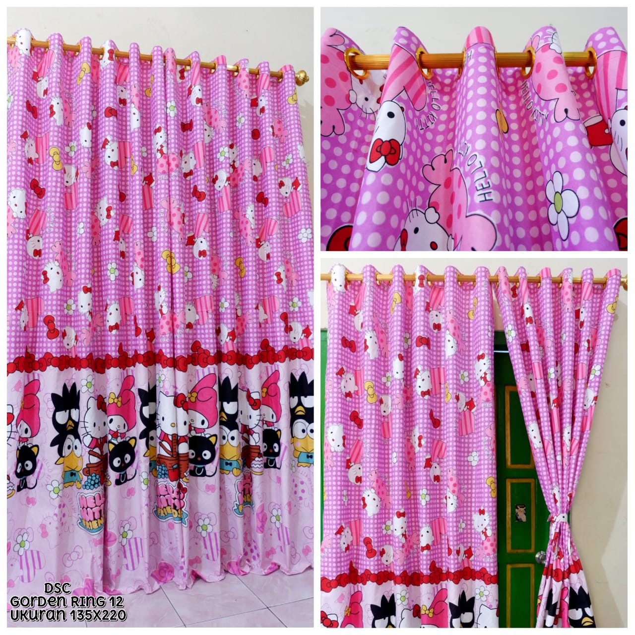 Detail Gorden Motif Hello Kitty Nomer 15