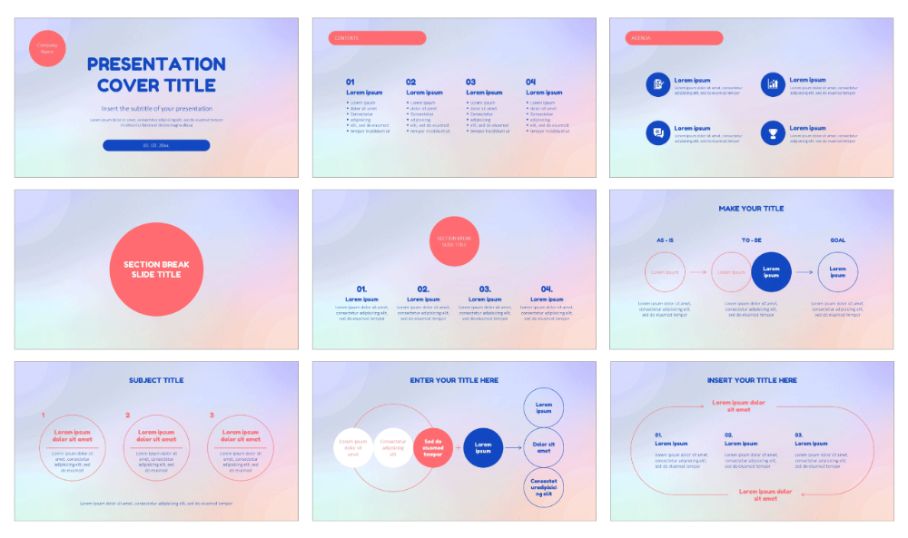 Detail Gradient Powerpoint Template Nomer 23