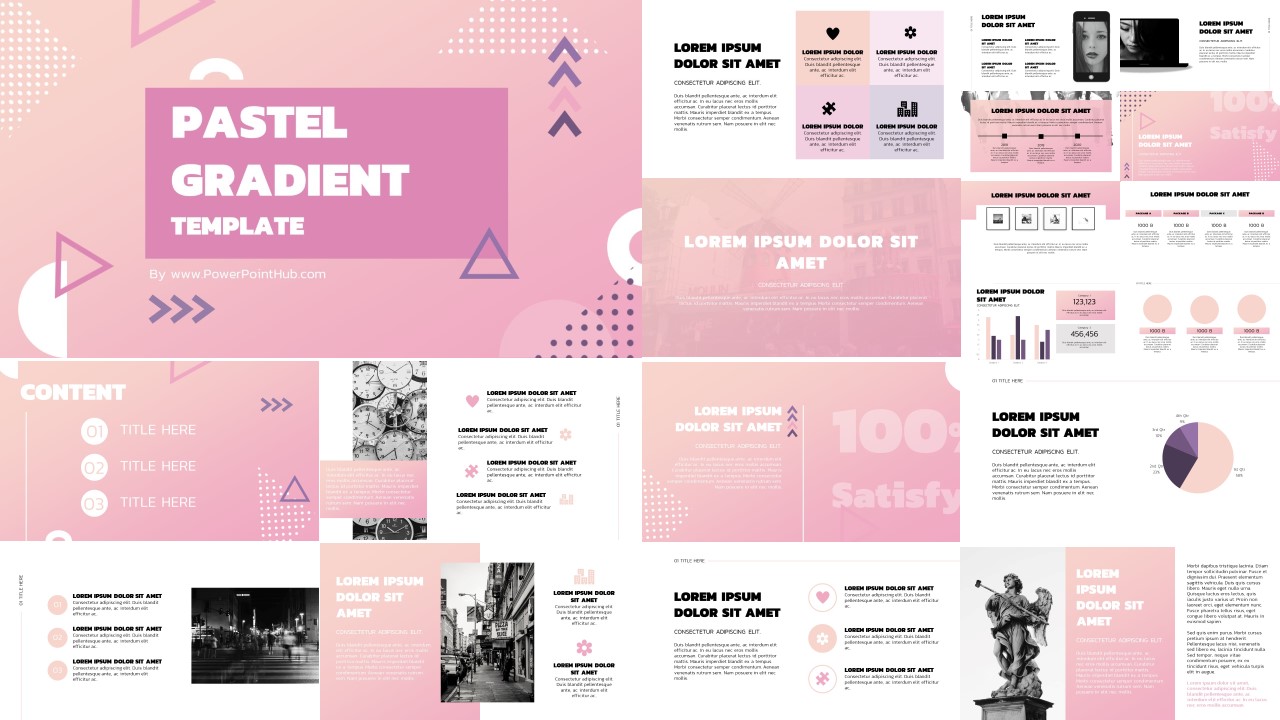 Detail Gradient Powerpoint Template Nomer 26