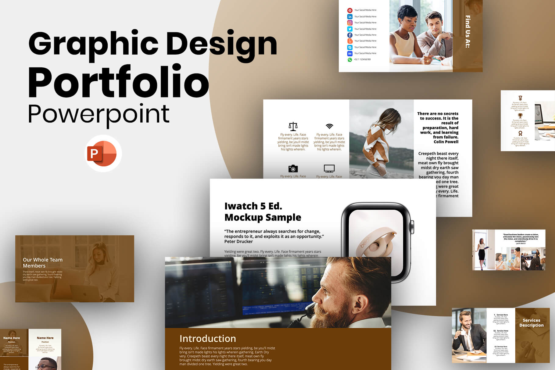 Detail Graphic Design Powerpoint Template Nomer 8