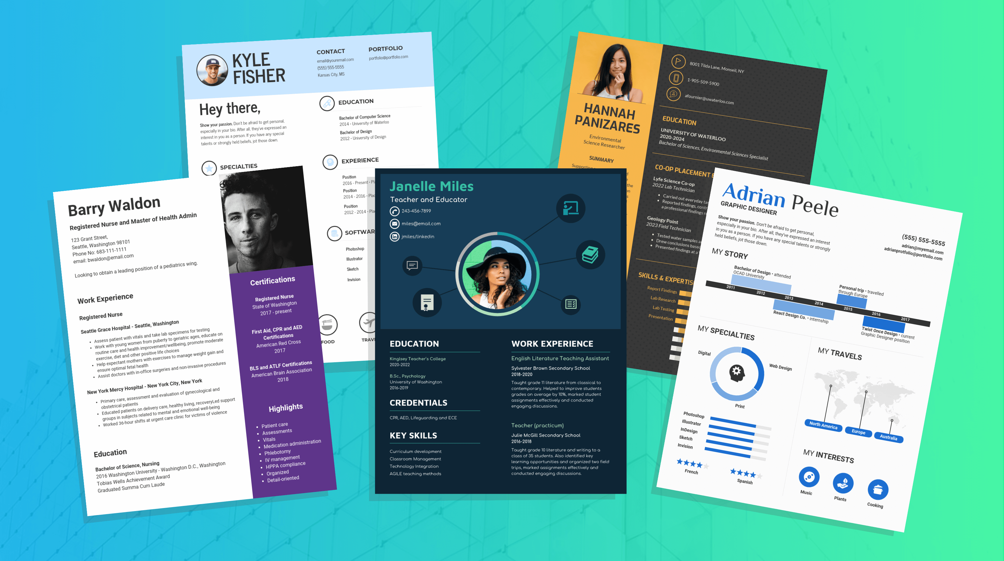 Detail Graphic Designer Resume Template Nomer 13