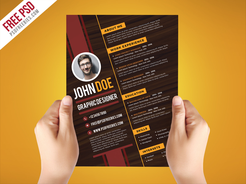 Detail Graphic Designer Resume Template Nomer 41