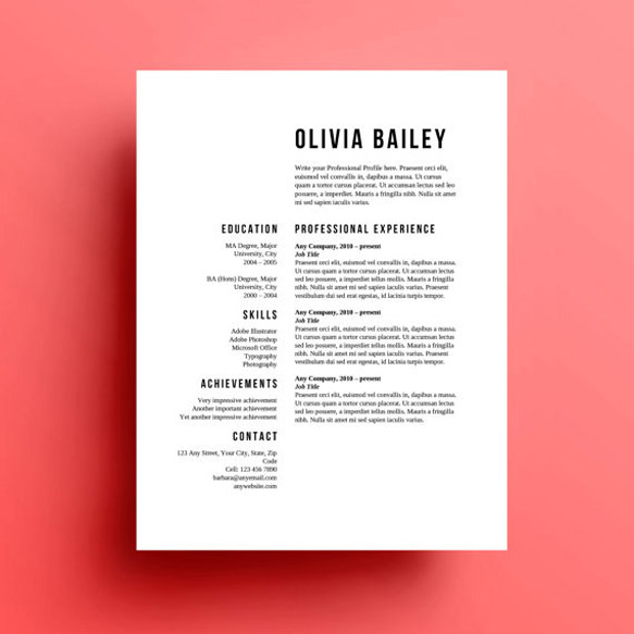 Detail Graphic Designer Resume Template Nomer 48