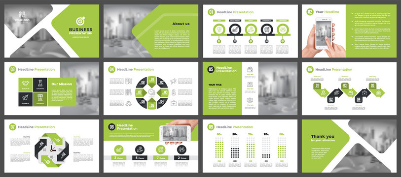 Detail Green Powerpoint Template Nomer 21