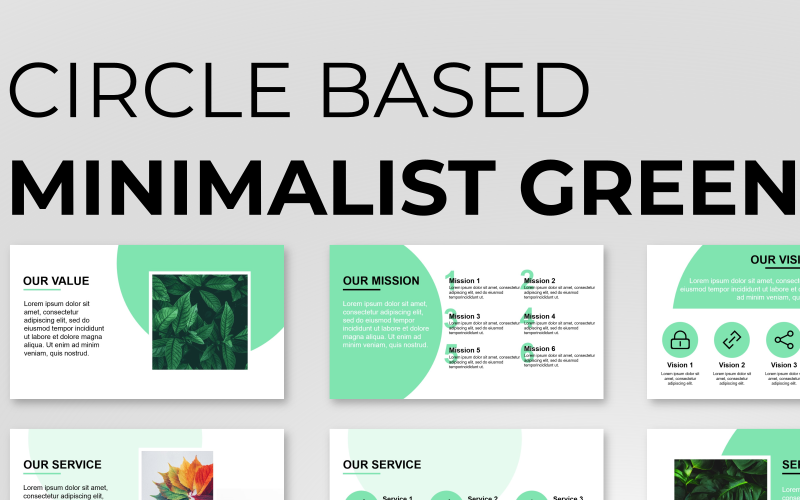 Detail Green Powerpoint Template Nomer 5