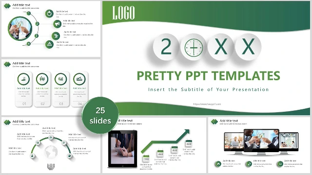 Detail Green Ppt Template Nomer 40