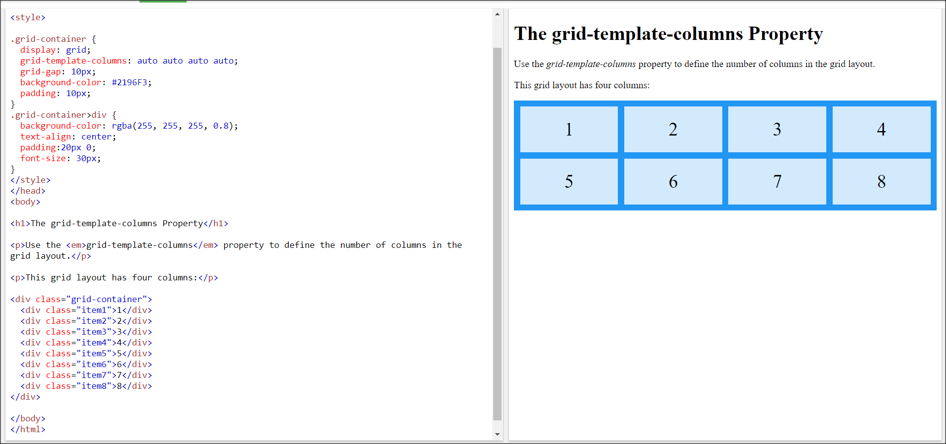 Grid Template Columns - KibrisPDR