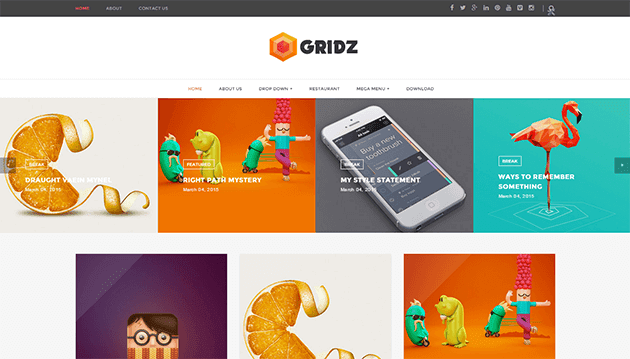 Gridz Clean Responsive Blogger Template - KibrisPDR