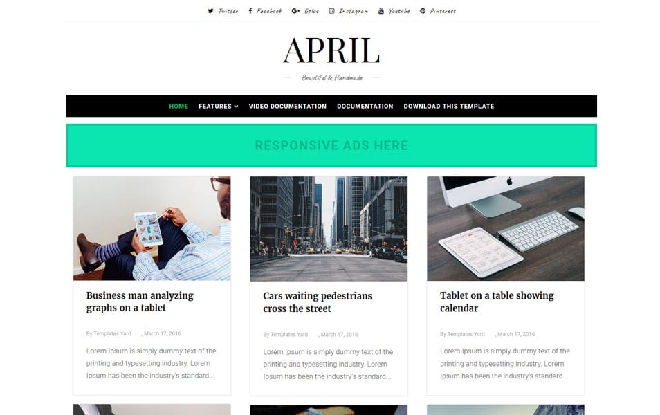 Detail Gridz Clean Responsive Blogger Template Nomer 22