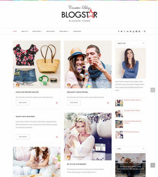Detail Gridz Clean Responsive Blogger Template Nomer 28