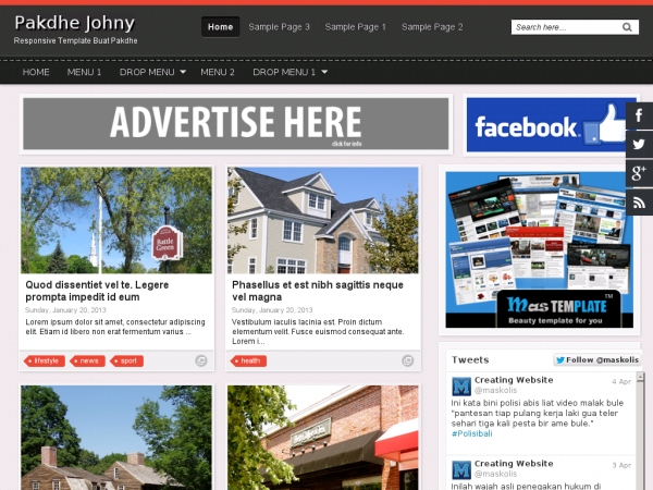 Detail Gridz Clean Responsive Blogger Template Nomer 30