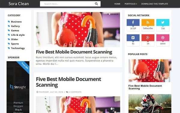 Detail Gridz Clean Responsive Blogger Template Nomer 43