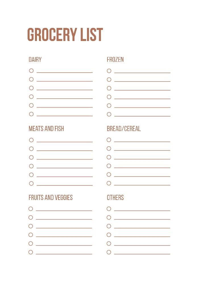 Detail Grocery List Template Nomer 20