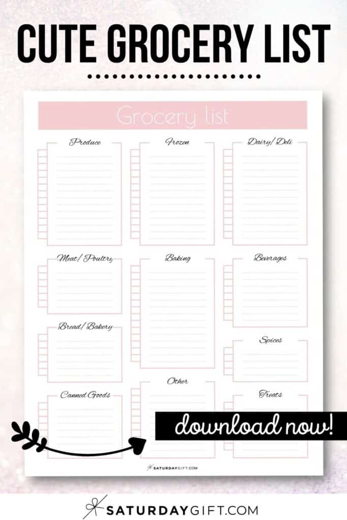 Detail Grocery List Template Nomer 26