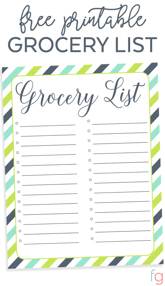Detail Grocery List Template Nomer 34