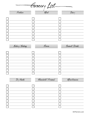 Detail Grocery List Template Nomer 41