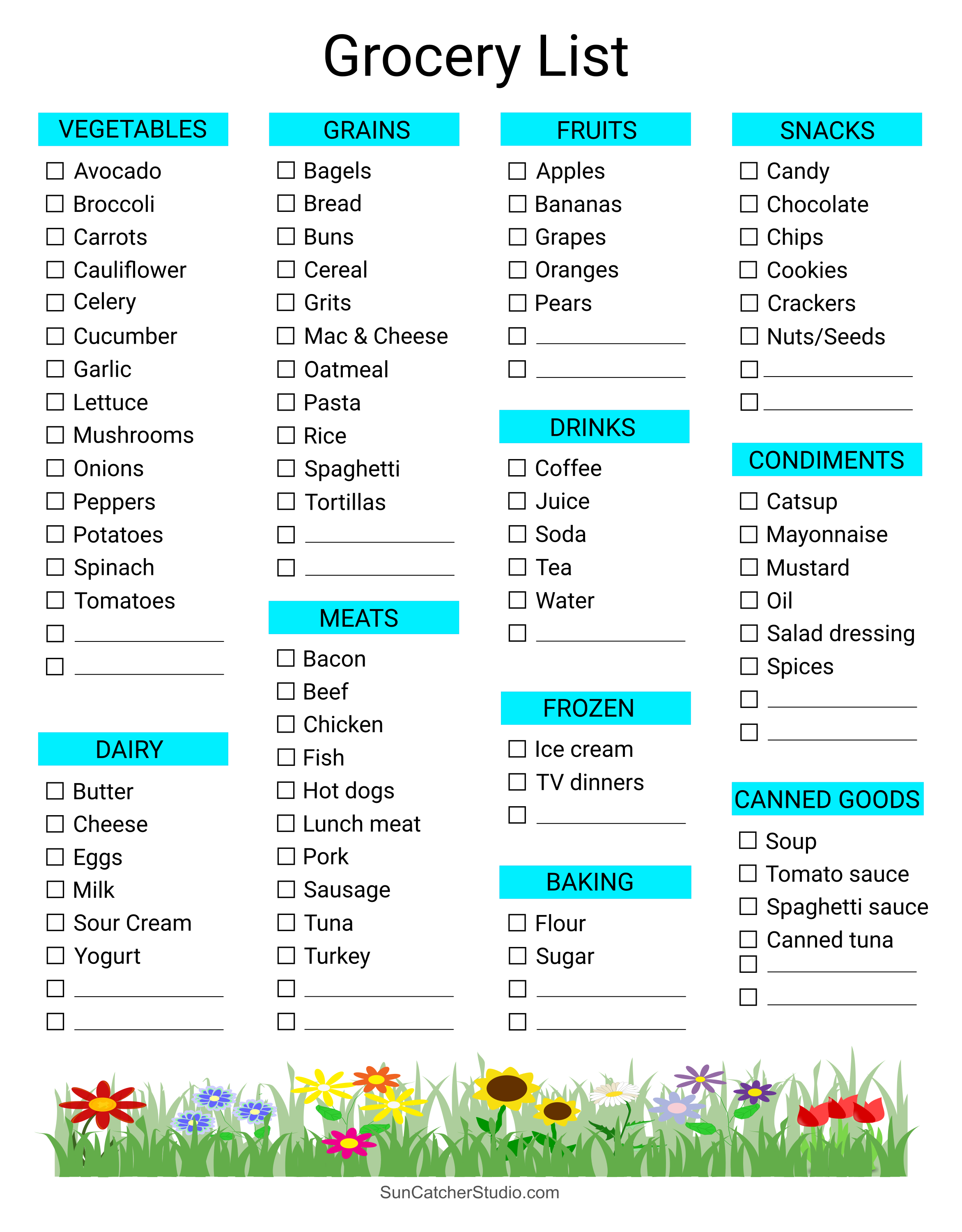 Detail Grocery List Template Nomer 46