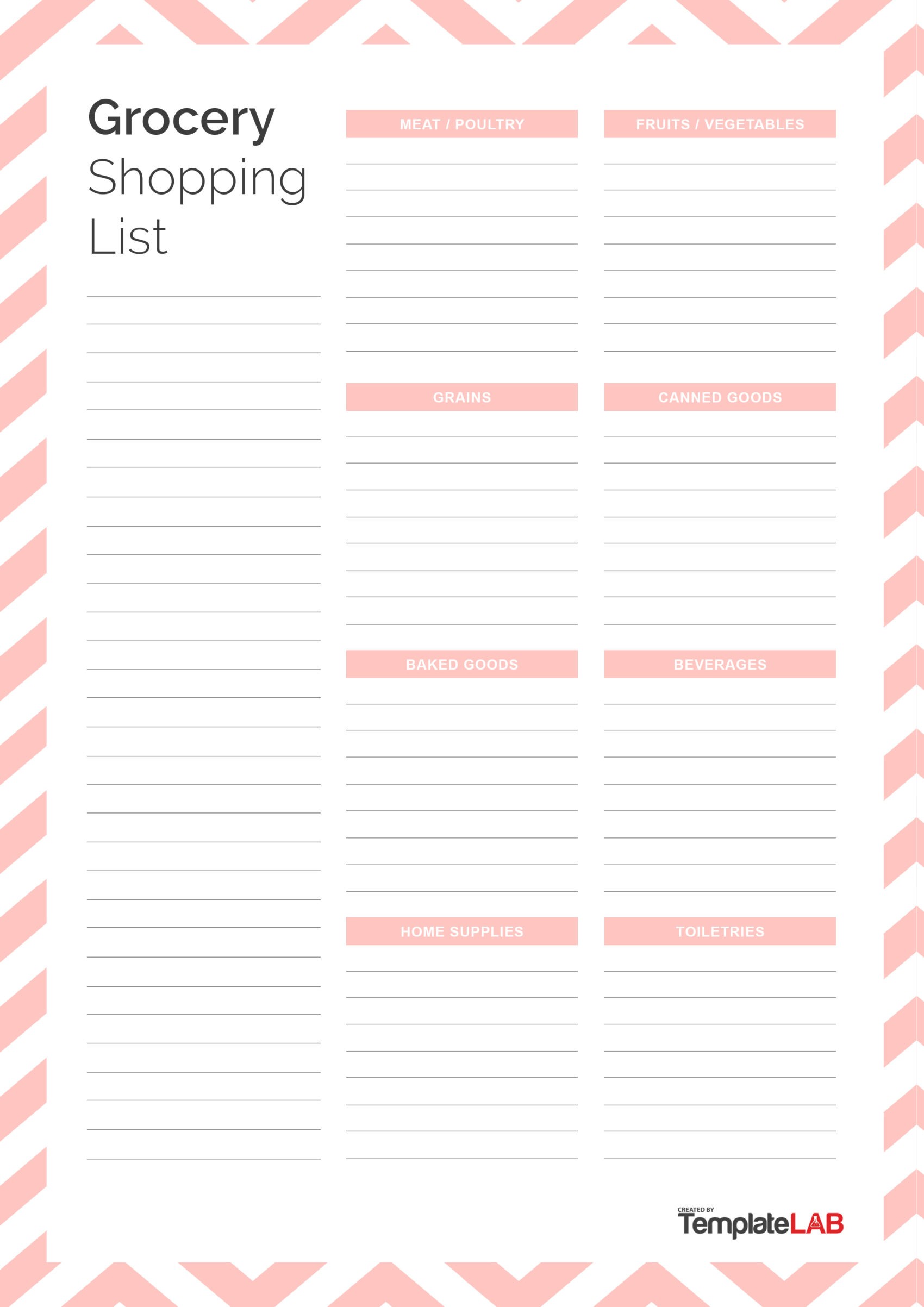 Detail Grocery List Template Nomer 6