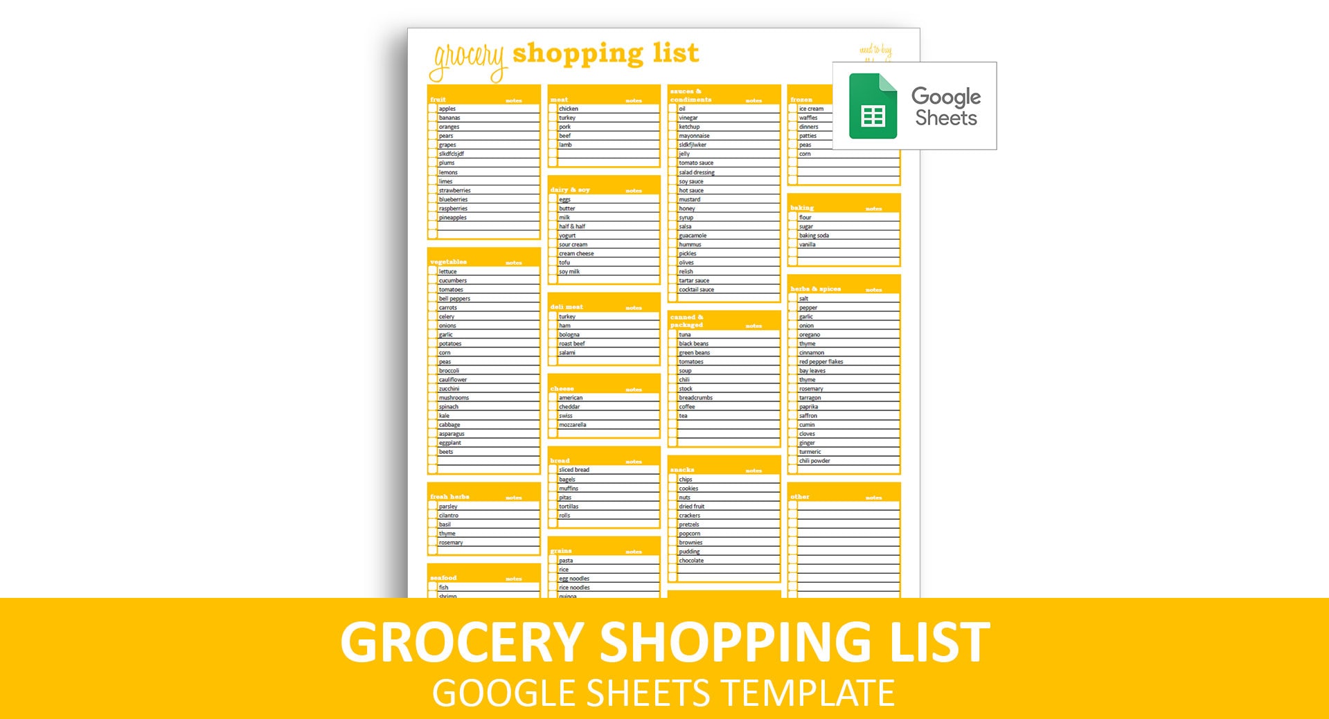 Detail Grocery List Template Google Docs Nomer 2