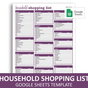 Detail Grocery List Template Google Docs Nomer 12