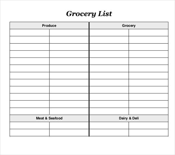 Detail Grocery List Template Google Docs Nomer 23