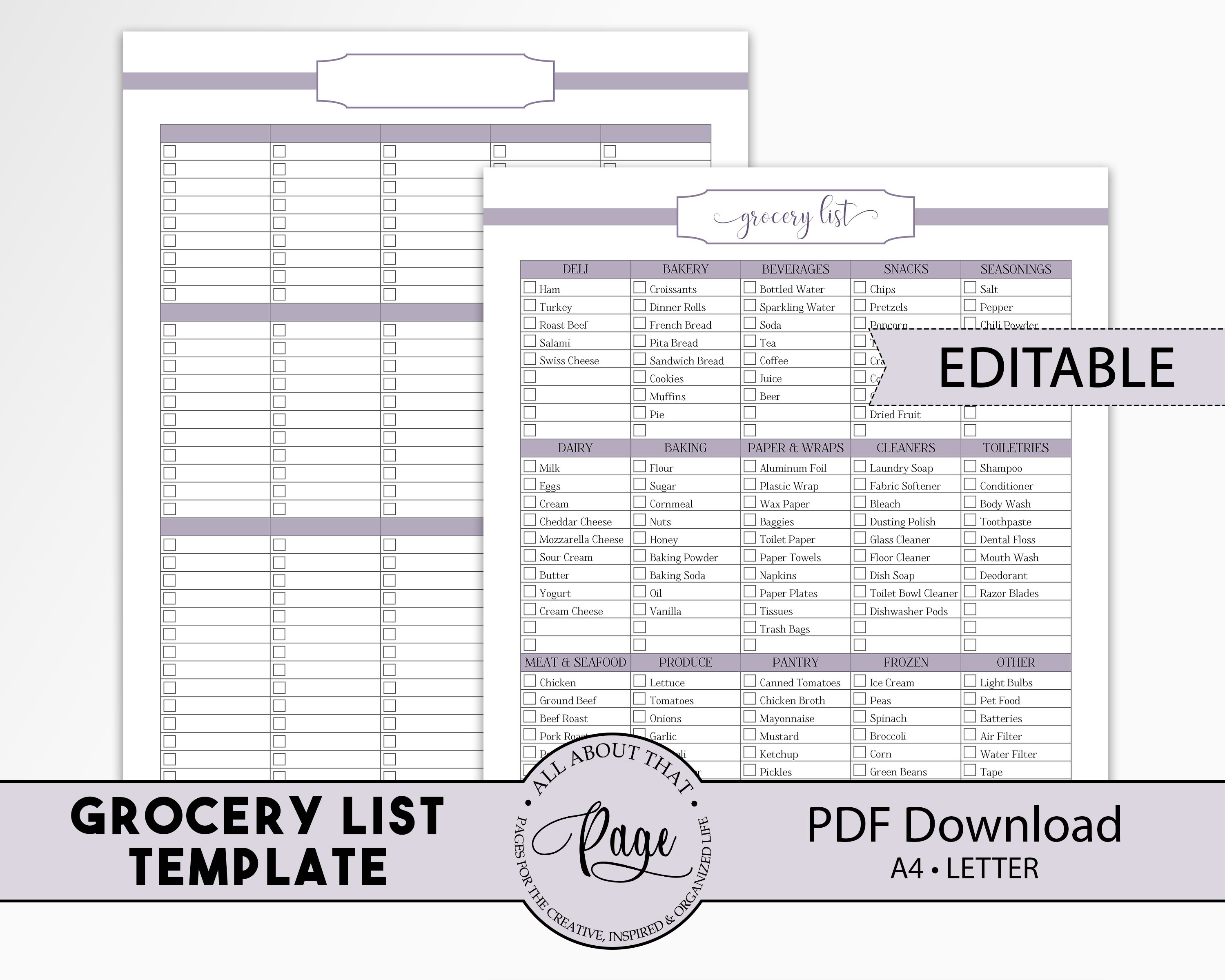 Detail Grocery List Template Google Docs Nomer 52