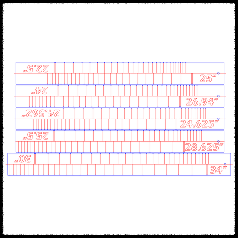 Detail Guitar Fret Template Nomer 2