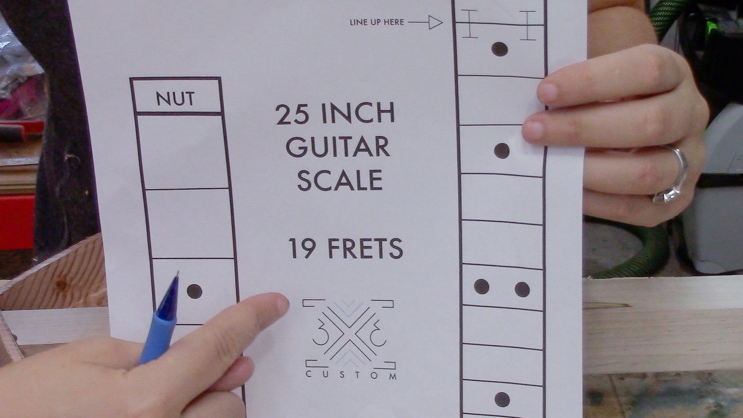 Detail Guitar Fret Template Nomer 19