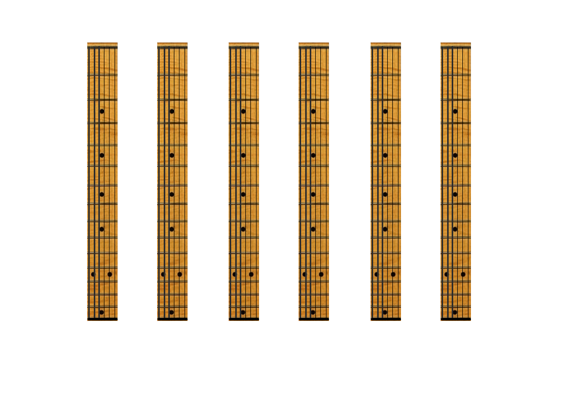 Detail Guitar Fret Template Nomer 42