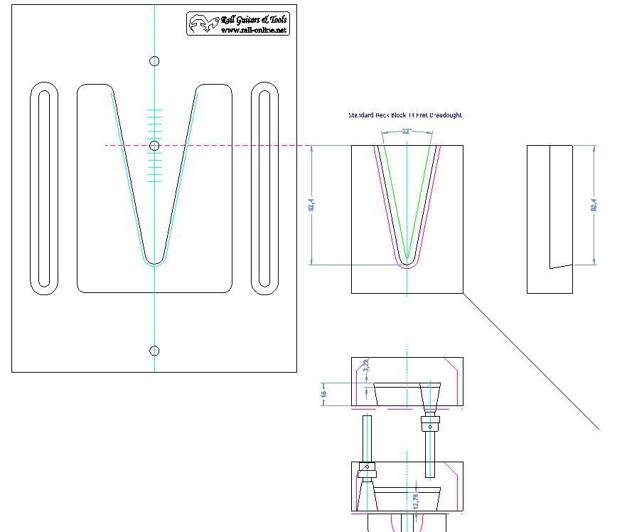 Detail Guitar Fret Template Nomer 47