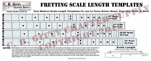 Detail Guitar Fret Template Nomer 50