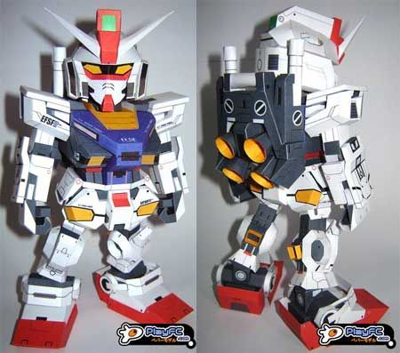 Detail Gundam Papercraft Template Nomer 24