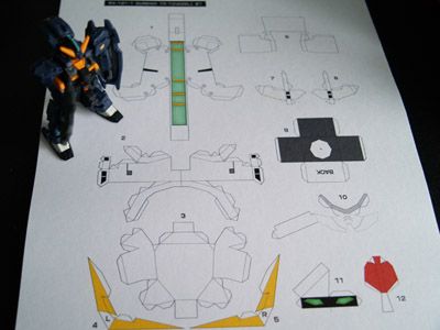 Detail Gundam Papercraft Template Nomer 36