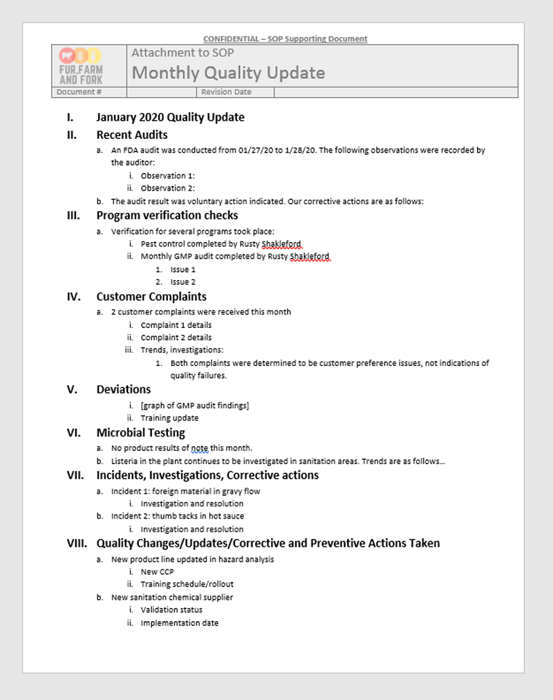 Detail Haccp Management Review Meeting Minutes Template Nomer 9