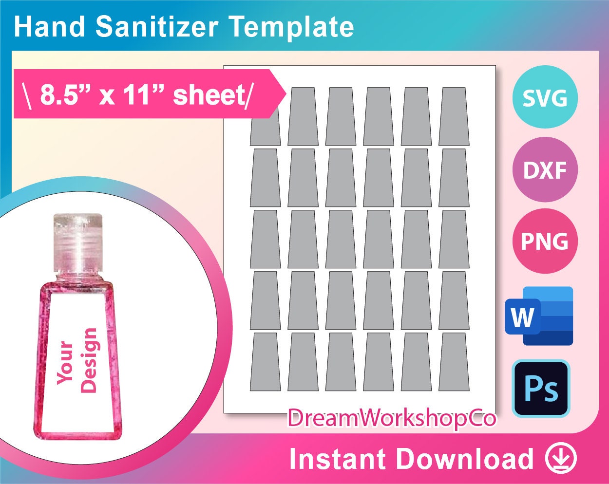 Detail Hand Sanitizer Sticker Template Nomer 12