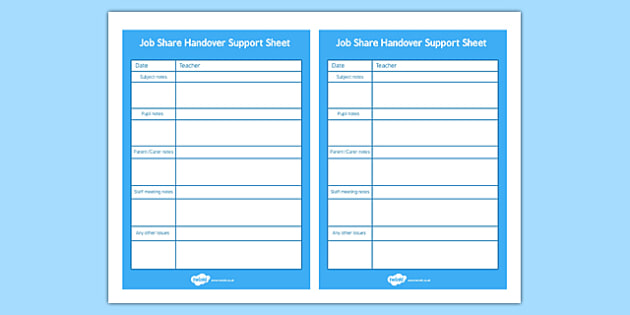 Detail Handover List Template Nomer 27