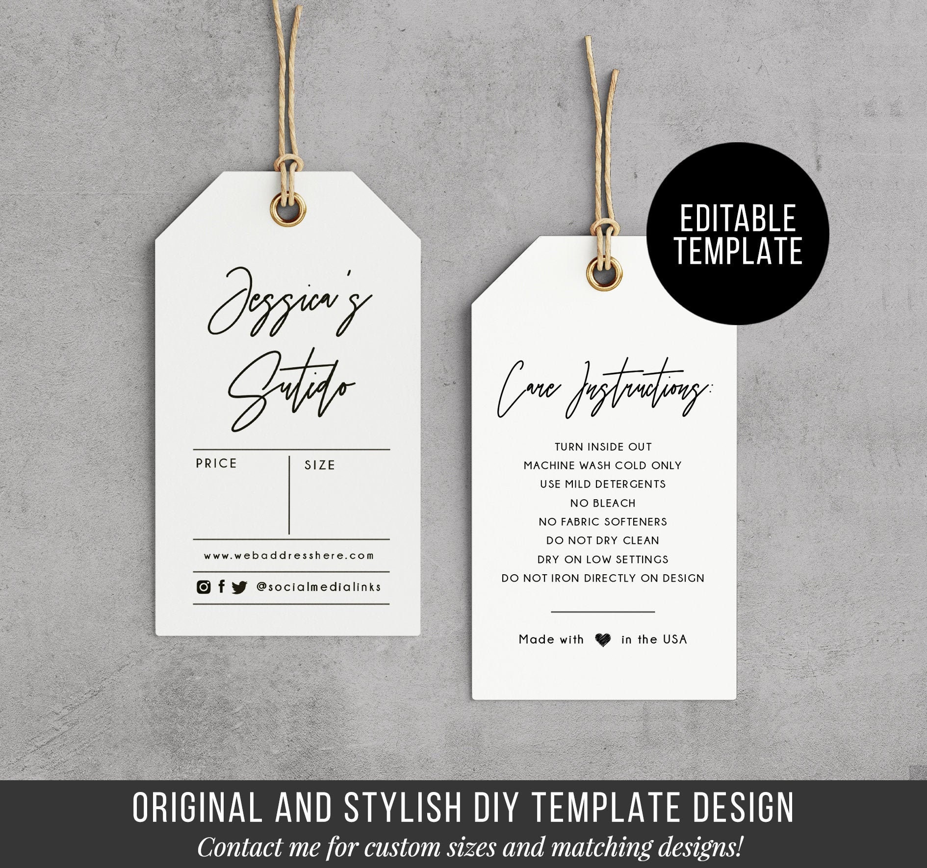 Hang Tag Design Template - KibrisPDR