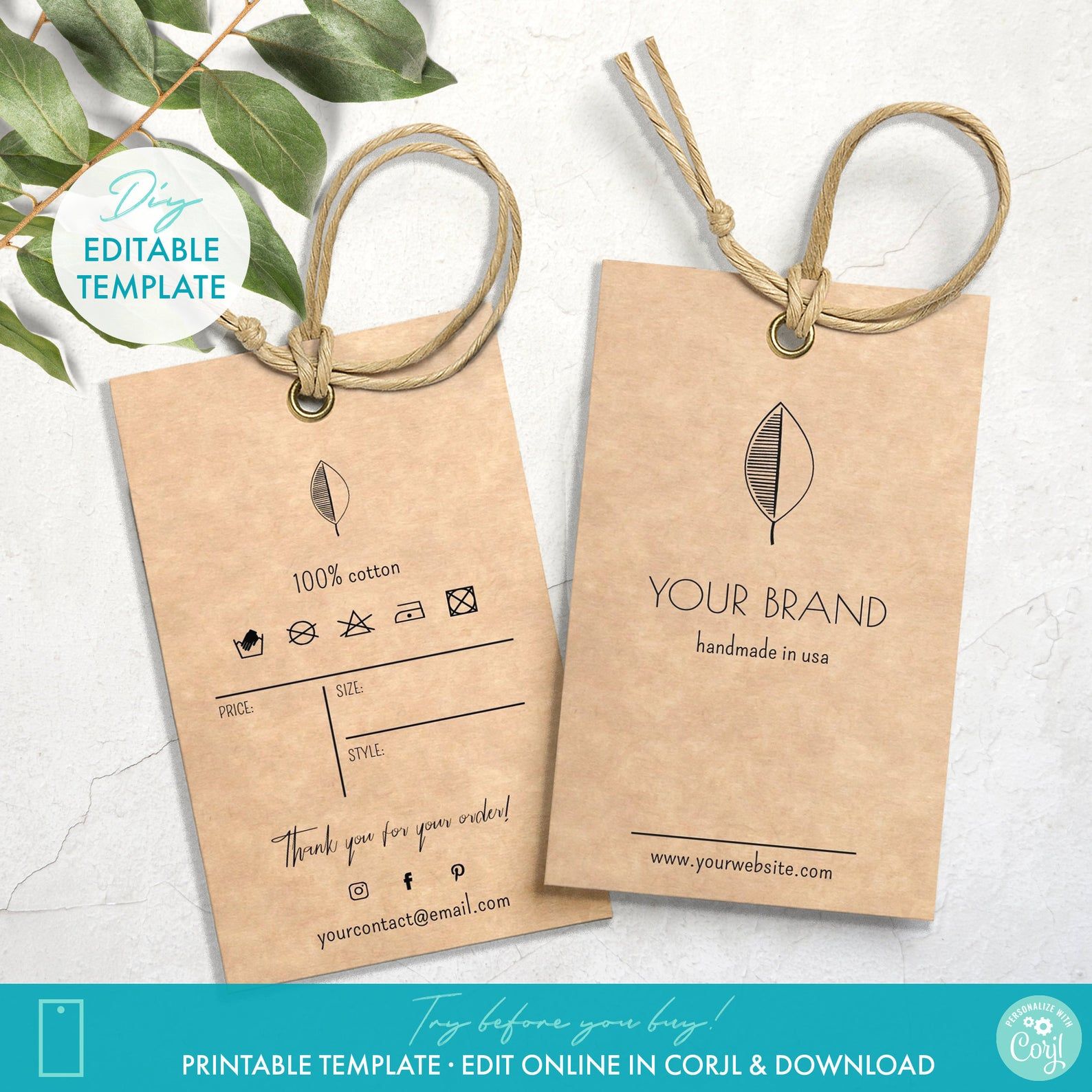 Detail Hang Tag Design Template Nomer 18